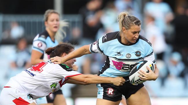 Ruan Sims was the first full-time female contracted player in Australia when the Sharks signed her. Picture: Brett Costello