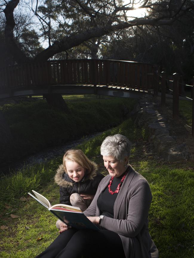 Charmaine Power reads <i>Faraway Tree</i> to her granddaughter Bebe.