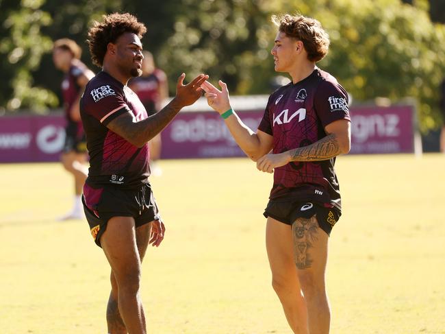 The popularity of Ezra Mam and Reece Walsh is driving huge off-field growth. Picture: Liam Kidston