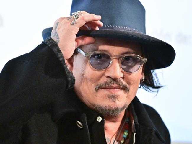 SEVILLE, SPAIN - NOVEMBER 09: Actor Johnny Depp attends the press conference of 'Modi, Three days on the Wing of Madness' at Real Alcazar on November 09, 2024 in Seville, Spain. (Photo by Niccolo Guasti/Getty Images)