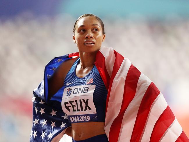 Allyson Felix. (Photo by Patrick Smith/Getty Images)