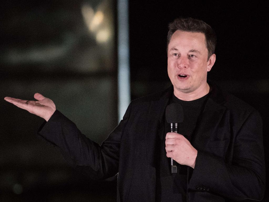 SpaceX CEO Elon Musk gives an update on the next-generation Starship spacecraft at the company's Texas launch facility. Picture: Getty Images/AFP