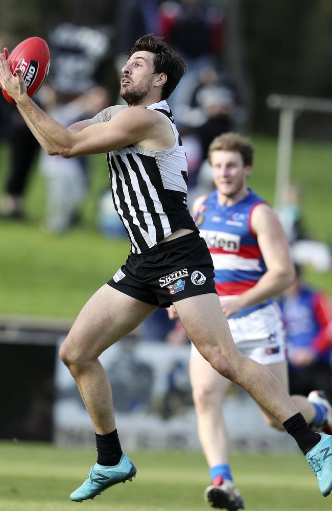 Mayes had to bide his time in the SANFL with the Port Magpies last year. Picture: Sarah Reed