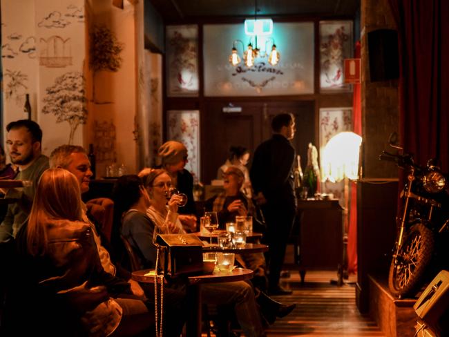 The bar of La Louisiane, Adelaide. Picture Jack Fenby