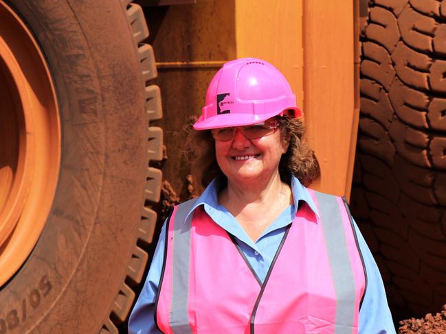 SUNDAY TELEGRAPH SPECIAL. Gina Rinehart special access at Roy Hill. Gina Rinehart at the mine