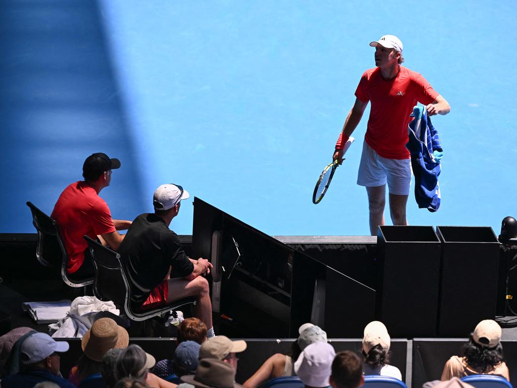 The new coaching pods have drawn attention. Picture: WILLIAM WEST / AFP