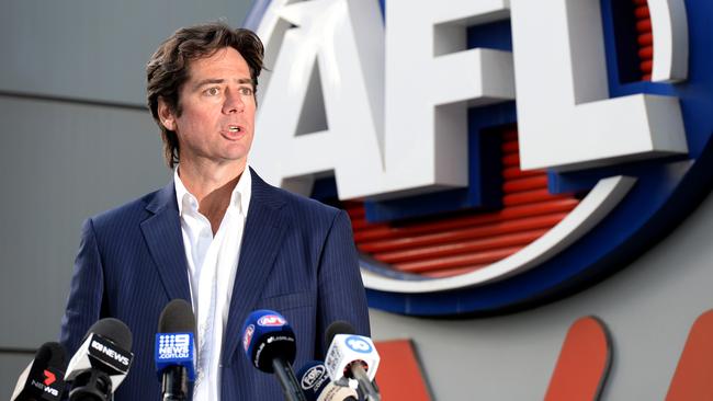 AFL chief Gillon McLachlan has told clubs not to treat their hub stays as a holiday. Picture: NCA NewsWire