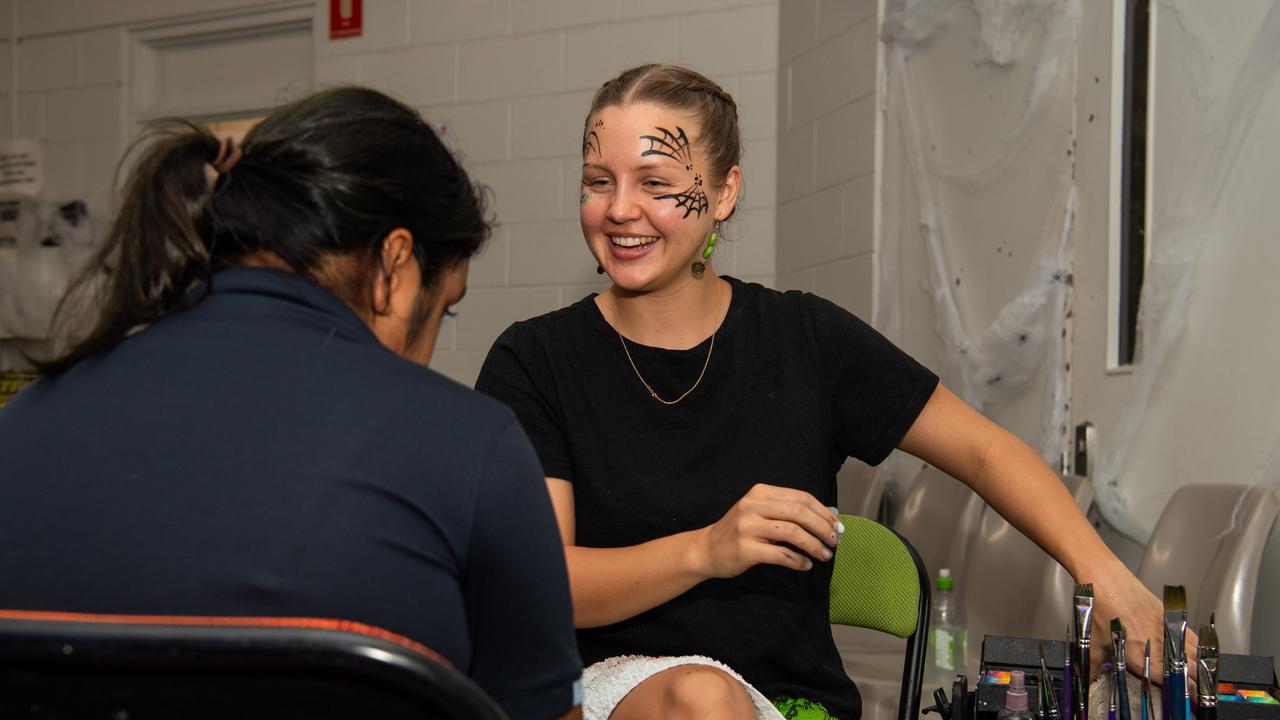 Face painting as Spook-Tacular Halloween Haunted House Disco at the Malak Community Centre. Picture: Pema Tamang Pakhrin