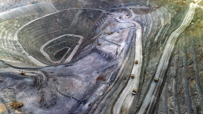 An aerial view of the open pit of the Oyu Tolgoi copper mine. Picture: SeongJoon Cho/Bloomberg