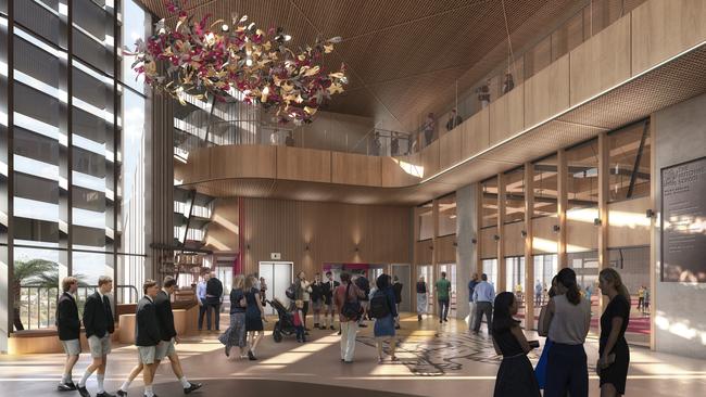 An artist impression of The Hutchins School new proposed Significant Building. Photo: Supplied