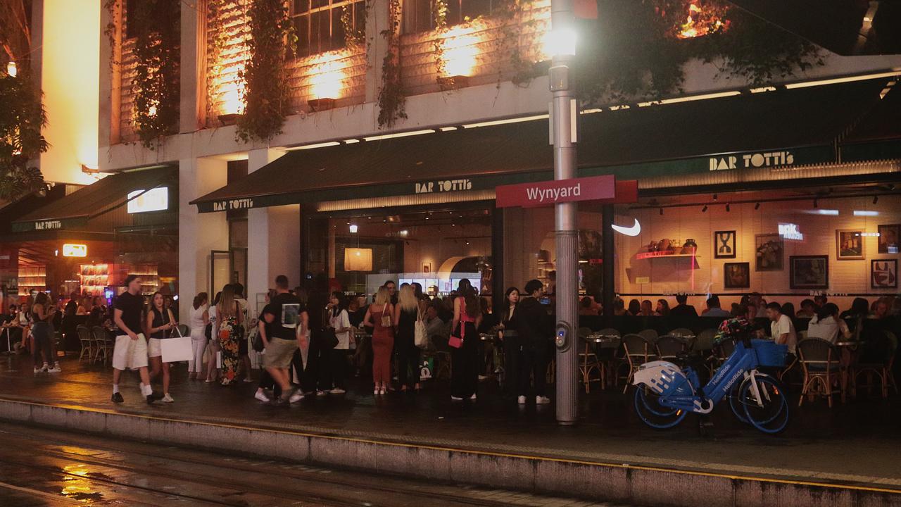 The line into Bar Totti’s on Thursday. Picture: News Corp Australia