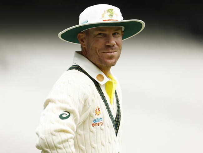 MELBOURNE, AUSTRALIA - DECEMBER 29: David Warner of Australia looks on during day four of the Second Test match in the series between Australia and South Africa at Melbourne Cricket Ground on December 29, 2022 in Melbourne, Australia. (Photo by Darrian Traynor - CA/Cricket Australia via Getty Images)