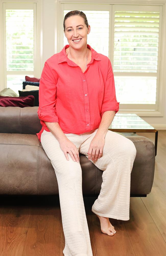 Former Olympian Jana Pittman chats about women in sport, pictured at her home in Bella Vista. Picture: Rohan Kelly