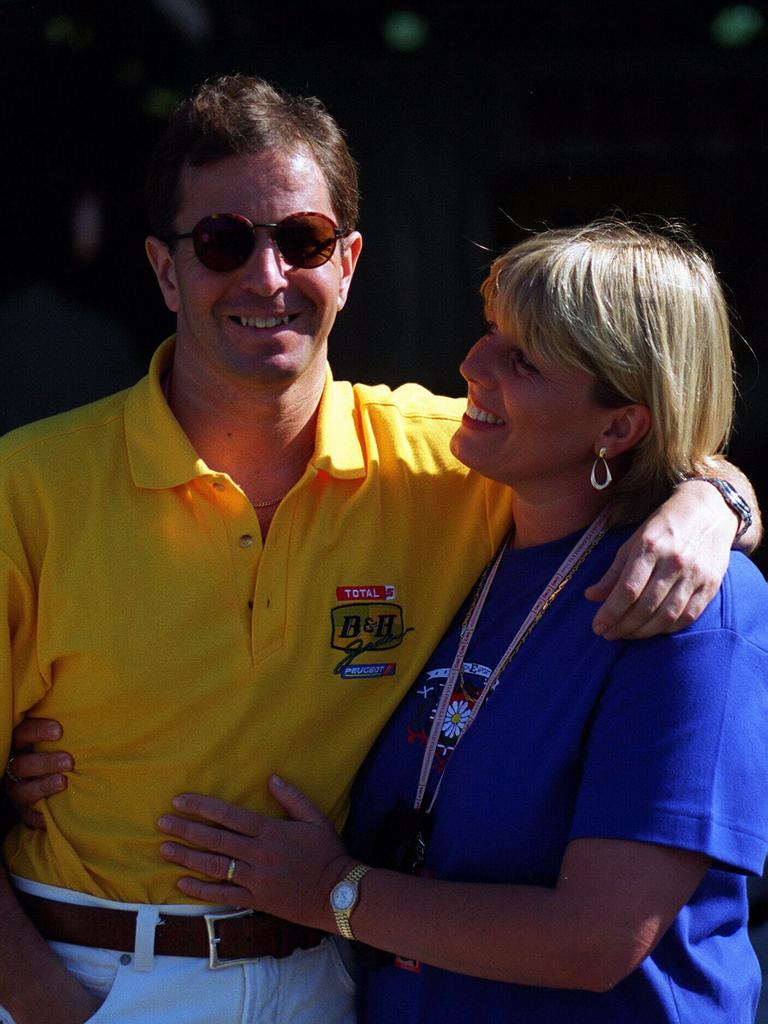 1996 Australian Grand Prix. Martin Brundle and his wife Liz.