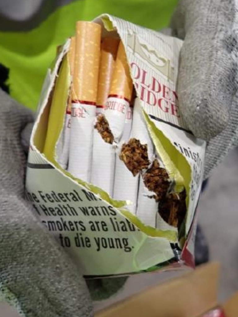 ABF Commander Ken McKern said each seizure of illicit tobacco and cigarettes reduced the money going into criminal syndicate’s pockets. Picture: Supplied