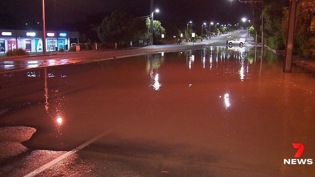 A burst water main on Valiant Rd has caused chaos for businesses and motorists at Holden Hill.