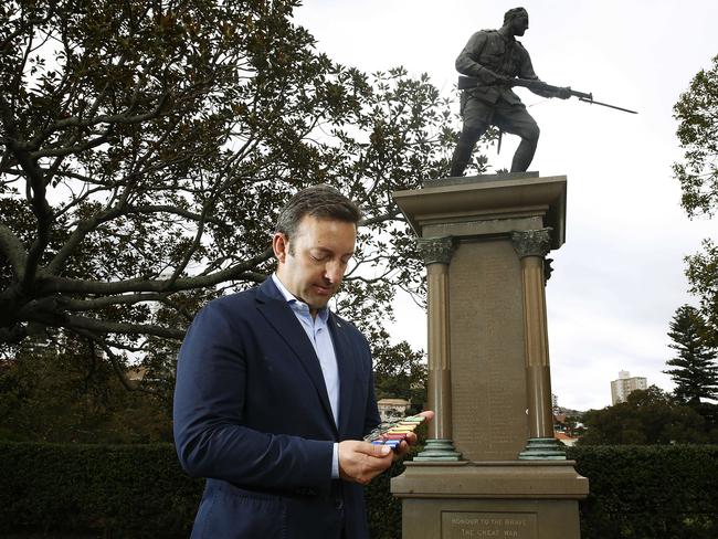 NSW RSL President James Brown will be remembering colleagues across Australia on April 25. Having served in Iraq twice, he is using his new position to champion modern Diggers. Picture: John Appleyard