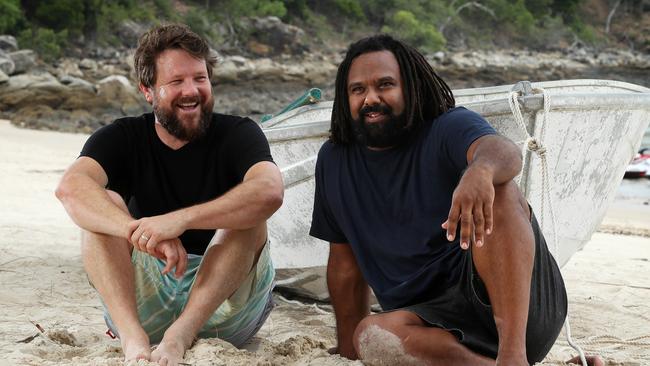 Australian duo Thomas Busby and Jeremy Marou on Great Keppel Island. Picture: Liam Kidston