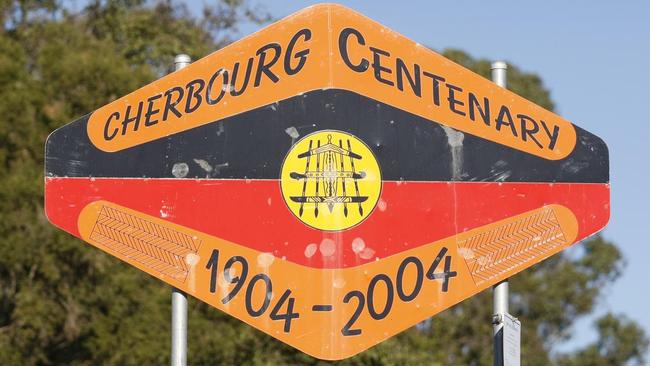 A sign at the entrance to Cherbourg. PHOTO: FILE