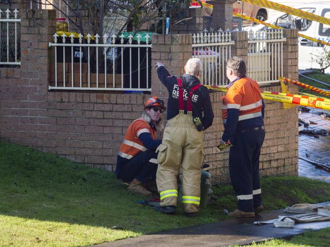 Two people have died following a house fire in Rottnest Ave, Hinchinbrook, Sydney's South West this morning. Picture: Monique Harmer