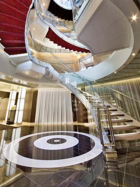 Making a grand entrance will be easy on this staircase.