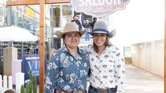 Mount Isa Rodeo 2024 - Ariana Halley and Jayde Asher at the Mount Isa Rodeo. Picture by Luke Marsden. - Photo Supplied