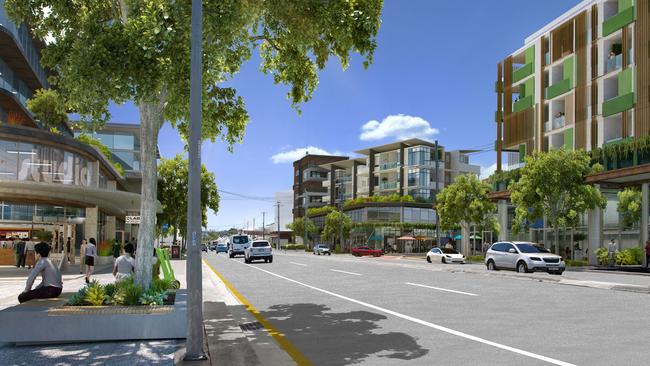How Ipswich Rd in Moorooka could be redeveloped. Image: Brisbane City Council