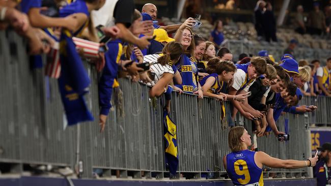 He’s also a huge fan favourite. (Photo by Will Russell/AFL Photos via Getty Images)