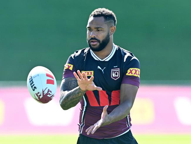 Hamiso Tabuai-Fidow was forced from the field during a training session. Picture: Bradley Kanaris/Getty Images