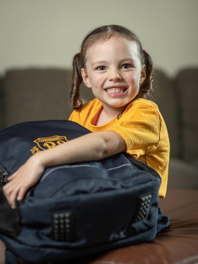 Charlotte Hansch is very excited to be heading to Leichhardt Public School this year. Picture: Julian Andrews