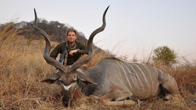 One of Donald Trump’s sons, Eric, on a hunt in Africa.