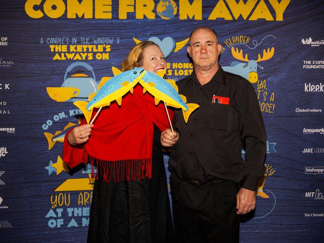 Elissa Nairet and Rob Darvell at the opening night function for The Empire's Come From Away at The Rock, Friday, March 14, 2025. Picture: Hey Media