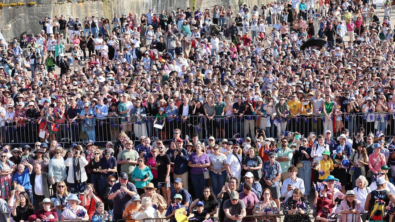 Thousands packed into the Opera House forecourt. Picture: Chris Jackson/Getty Images