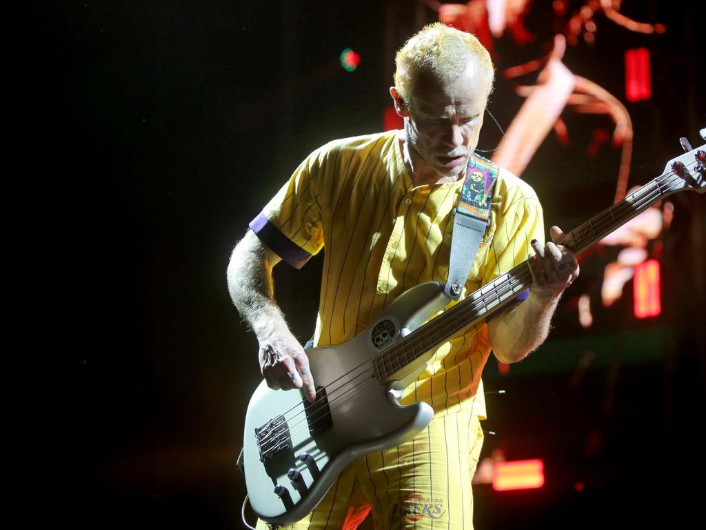 Red Hot Chili Peppers kick off their Australian tour at Hobart's Derwent Entertainment Centre. Picture: PATRICK GEE