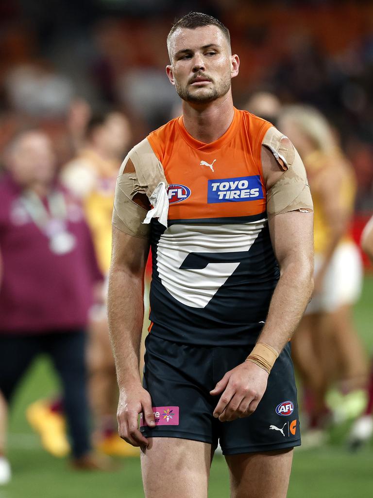 Dejected Kieren Briggs was just one of many Giants players that looked shell-shocked after the game. Photo by Phil Hillyard.