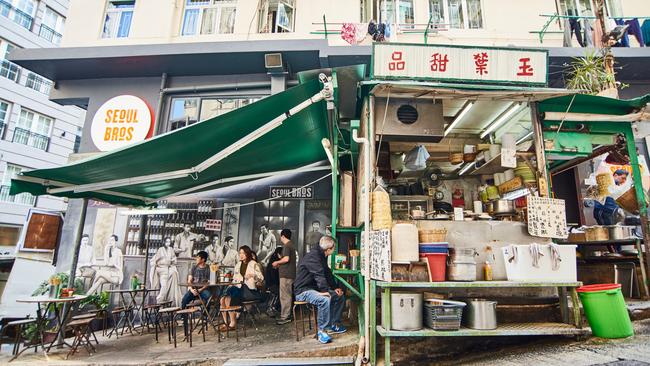 On the street in Sheung Wan.