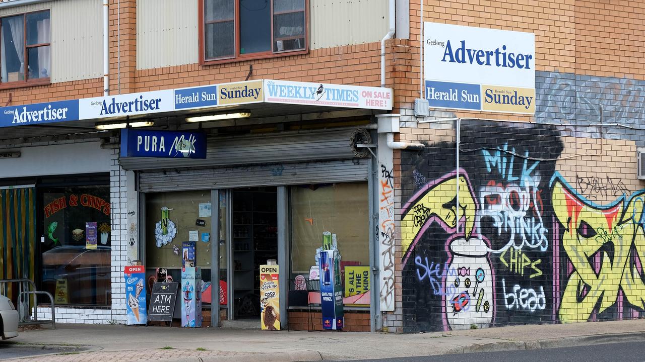 A shop on Kosciusko Ave in Corio was raided by police on Wednesday. Picture: Mark Wilson