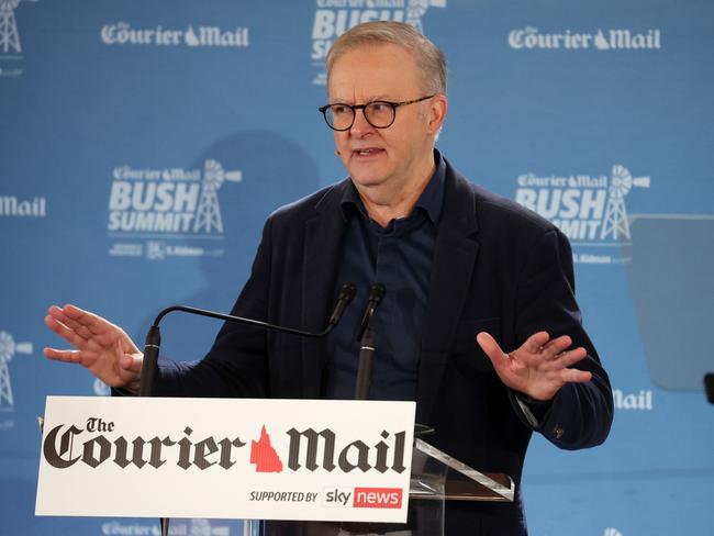 Keynote speaker Prime Minister Anthony Albanese at the Courier-Mail Bush Summit, Townsville. Picture: NewsWire/ Liam Kidston