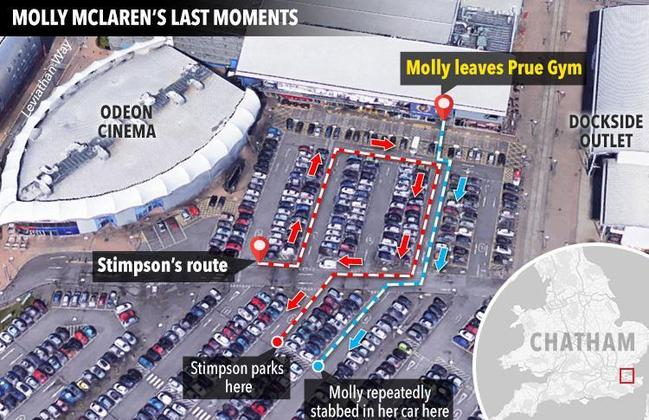 The last known movements of Molly before she was killed. Picture: The Sun