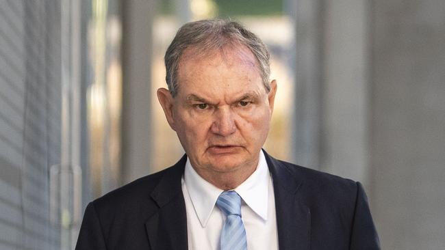 Former Ipswich mayor Paul Pisasale leaves the District Court in Brisbane, Monday, July 22, 2019.