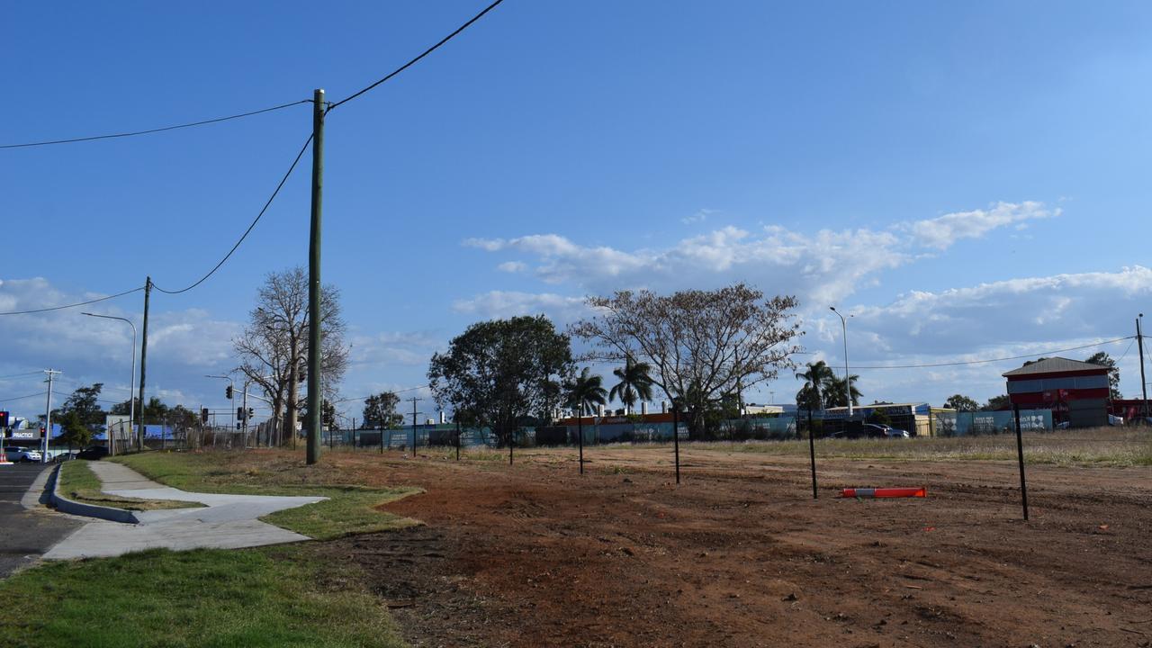 The site on John and Lawrie Street where the Hungry Jack's in Gracemere will be built.