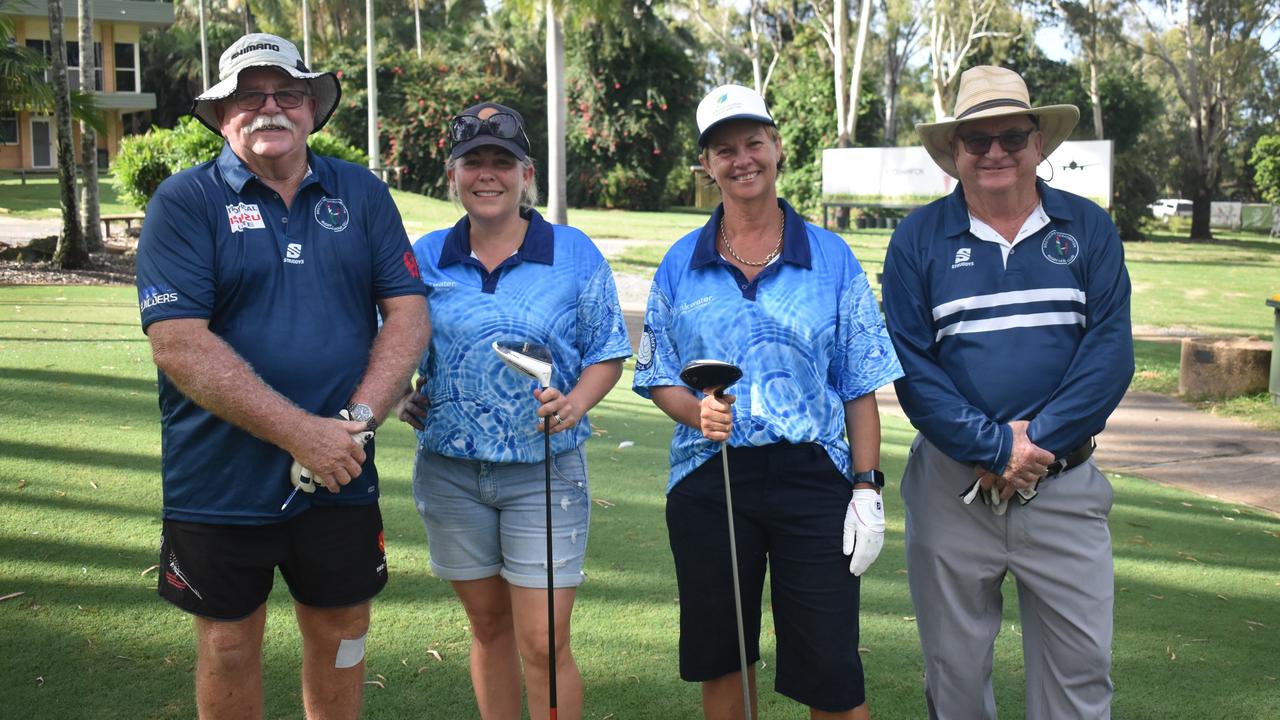 The West Rocky Hardware team - John Bunt, Alana Ryan, Rebecca Cassidy and Peter Hunt - at the inaugural Brendon Hall Memorial Golf Day at the Rockhampton Golf Club on February 16, 2025.