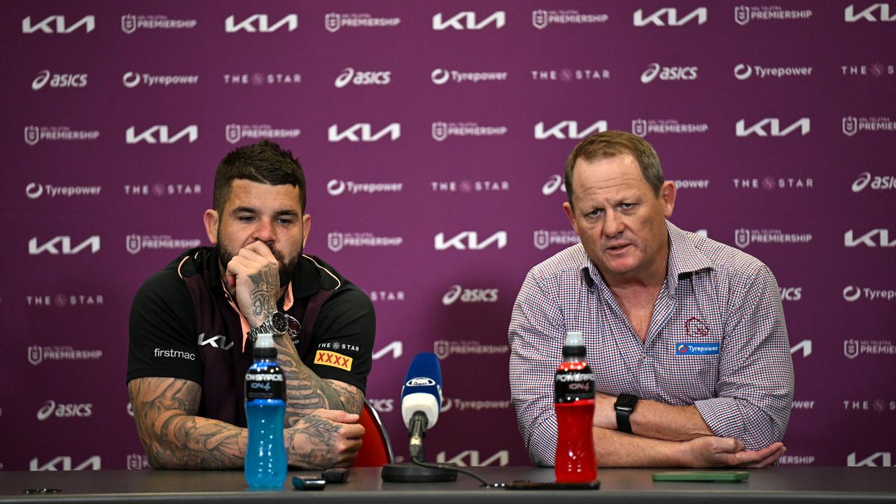 Adam Reynolds and Kevin Walters front the media after the loss.