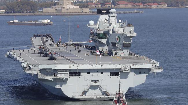 British aircraft carrier HMS Queen Elizabeth in New York in 2018. Picture: Getty