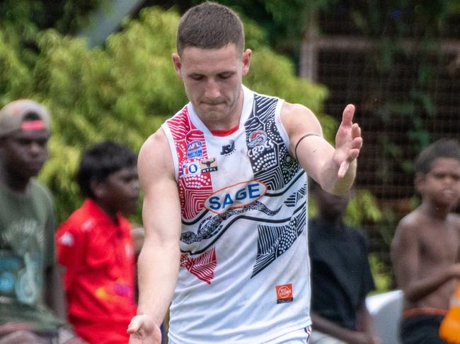 Southern Districts' James Tsitas has excelled at his new club. Picture: Aaron Black/AFLNT Media.