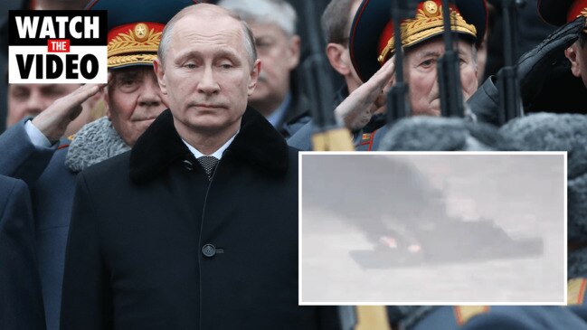 Putin’s new flagship warship ‘on fire’ after Ukrainian missile strike