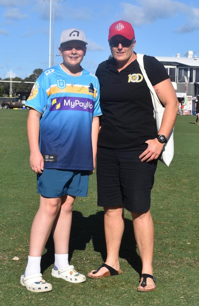 Spectators out and about to enjoy the Dolphins vs Titans NRL trial match at the Sunshine Coast Stadium. Picture: Eddie Franklin.