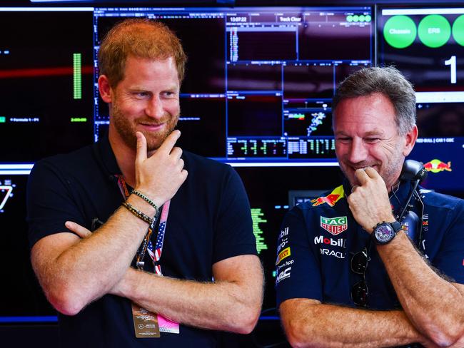 Christian Horner with Prince Harry.