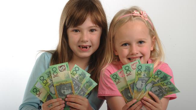 Some parents hand out too much pocket money. Picture: Mark Brake