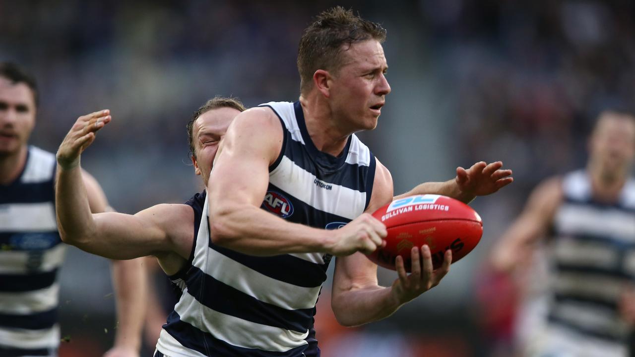 Mitch Duncan has played 203 games for Geelong. Picture: Paul Kane/Getty Images
